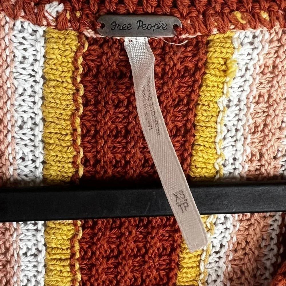 Free People x Revolve Lollipop Knit Sweater Dress in Sunset Combo Size XS